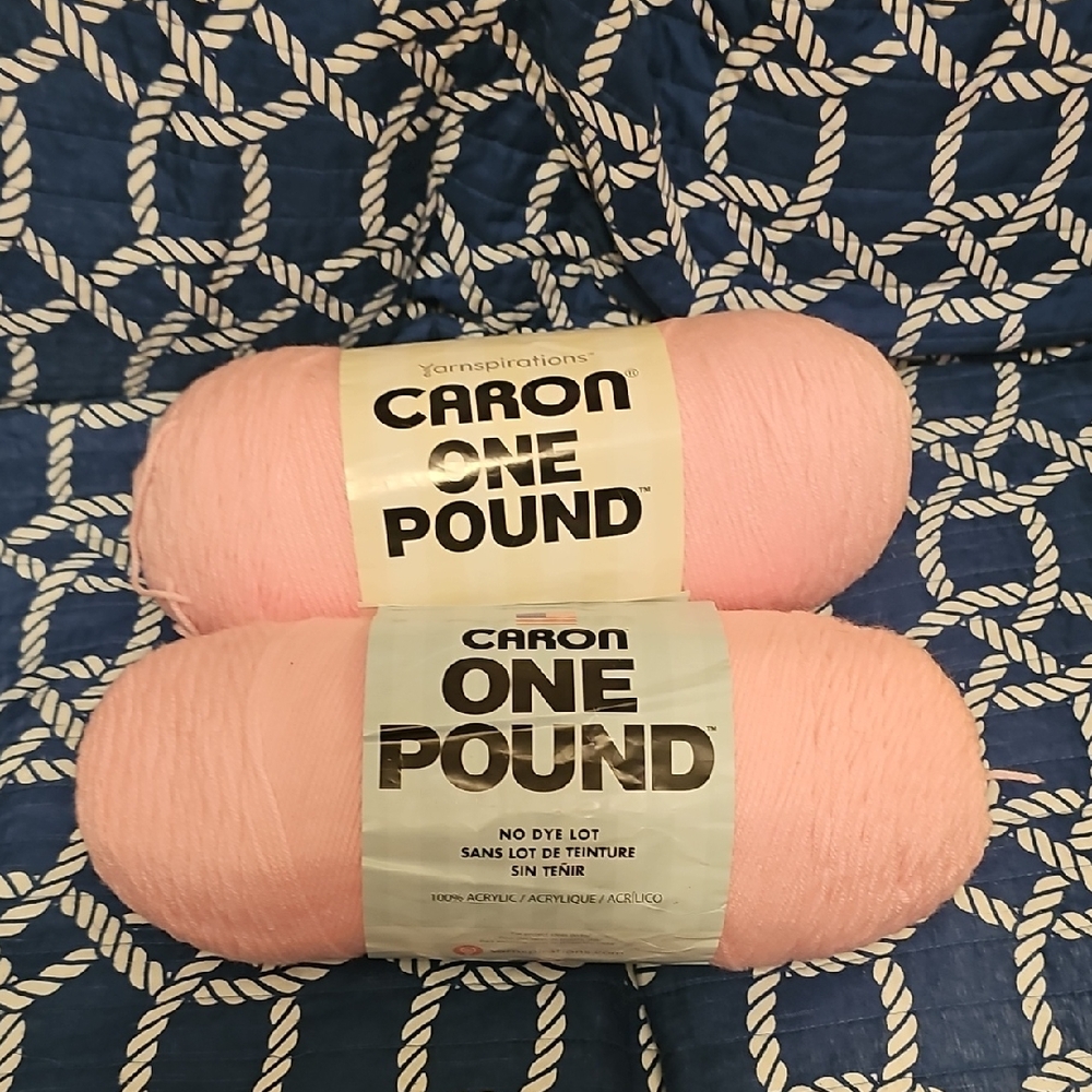 Caron One Pound Yarn in Soft Pink